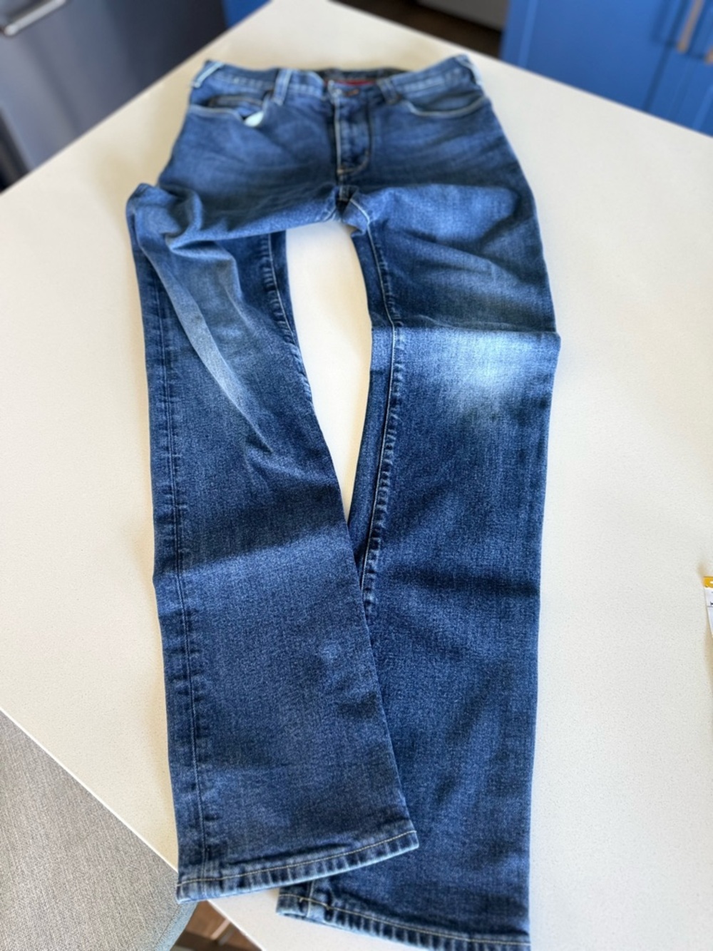 Armani Classic Dark Wash Straight Leg Jeans - Blue